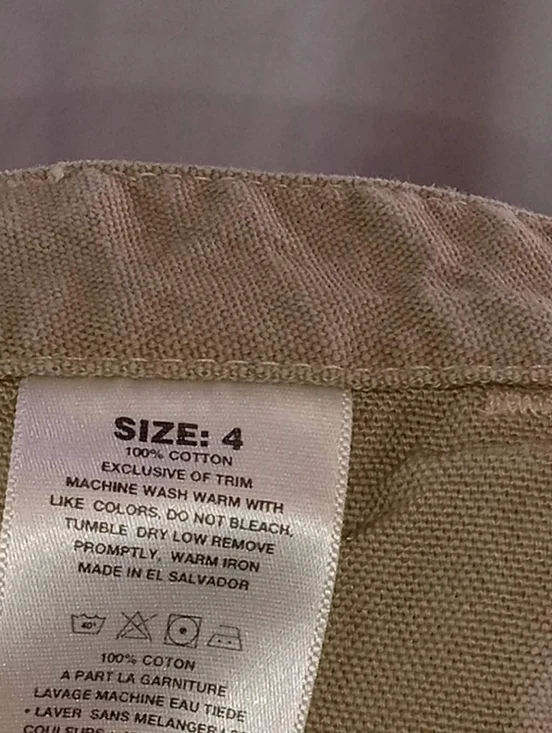 Organic Cotton Patagonia Khaki Casual Shorts 4 Outdoor Hiking Pockets Fishing - Picture 4 of 4